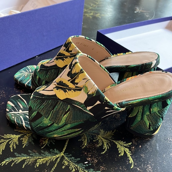 Cute leafy pattern think heel - Picture 4 of 5